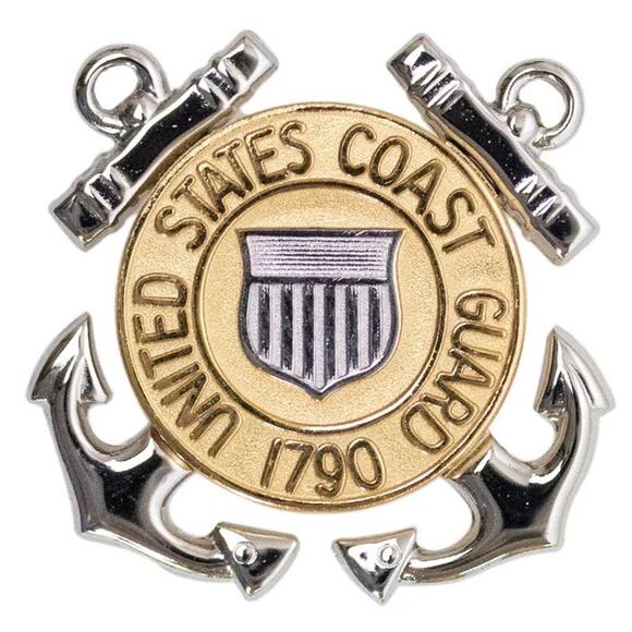 Vanguard USCG Cap Device Novelty Pin – Reg Size – 1-3/4" x 1-3/4" - Picture 1 of 4